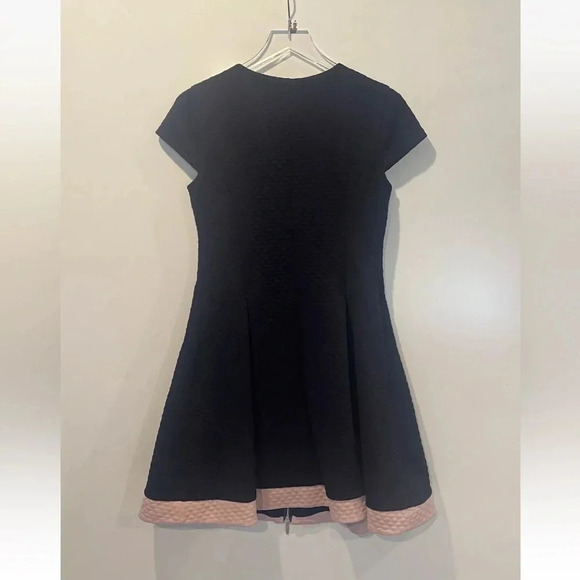 Eliza J. Zip Front Ponte Fit & Flare Dress‎ Womens Size 8 (1448) - Picture 3 of 6